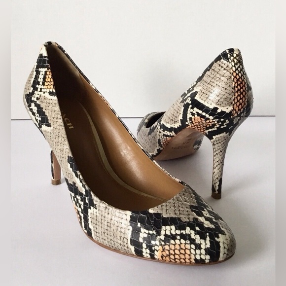 COACH Leather Pump Heels Shoes - Picture 1 of 9
